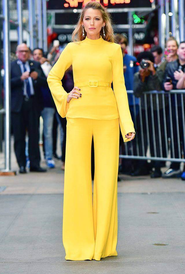 Blake Lively Yellow Suit