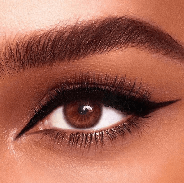 Focus on eyeliner and brow makeup