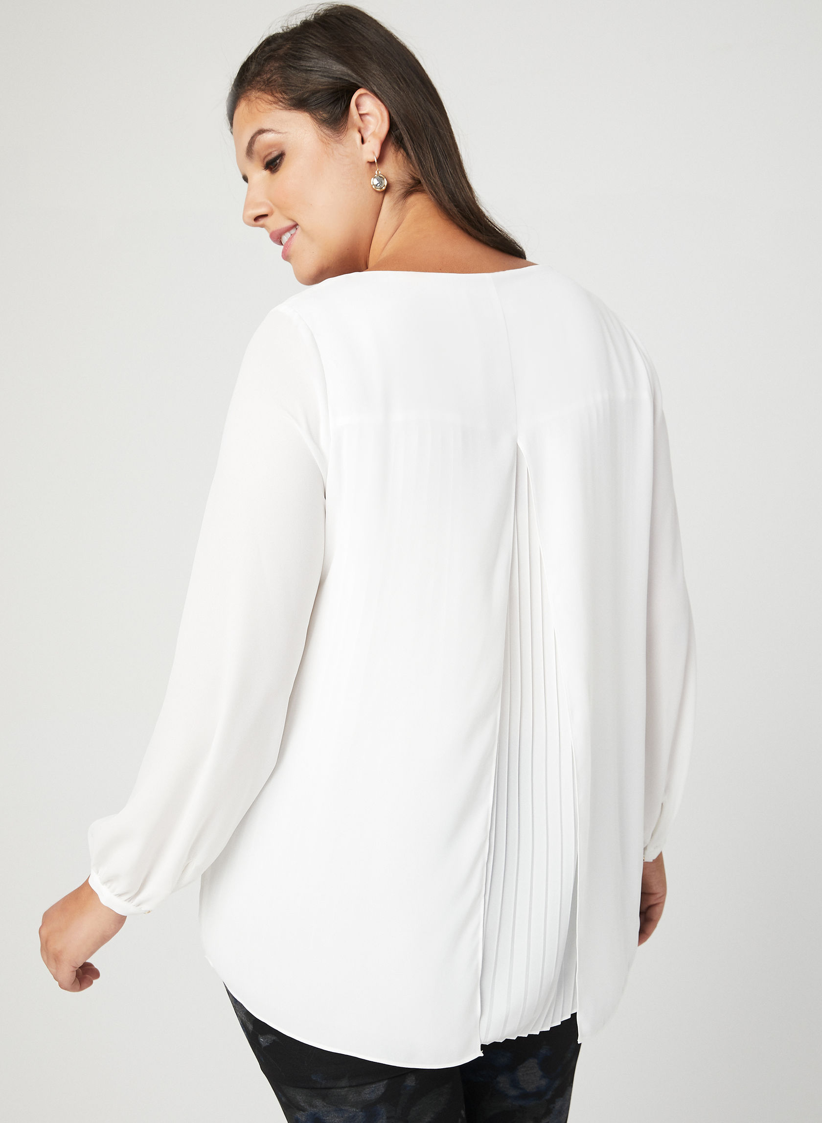 Back Capelet Overlay Blouse