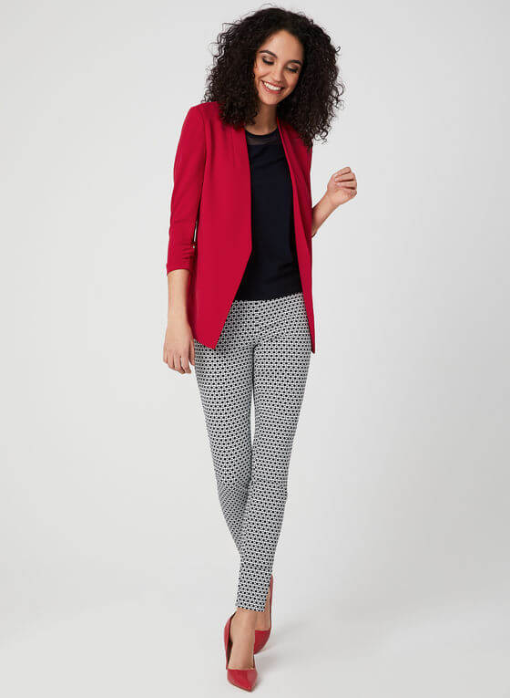 Laura Blog - Laura Petites - Spring Collection 2019 - Mother's Day - Red Blazer & Geometric Print Pants