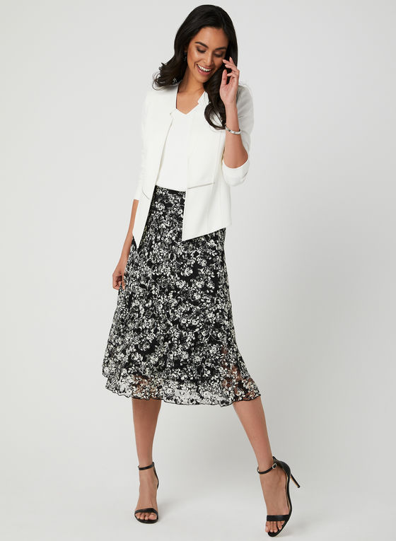 Laura - Floral Print Lace Skirt